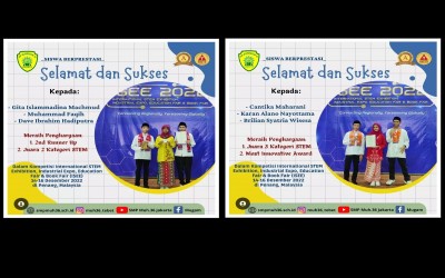 Alhamdulillah Siswa SMP Muhammadiyah Kembali Meraih Penghargaan Dalam Kompetisi International STEM Exhibition, Industrial Expo, Education Fair & Book Fair (ISEE) 14-16 Desember 2022  di Penang, Malaysia